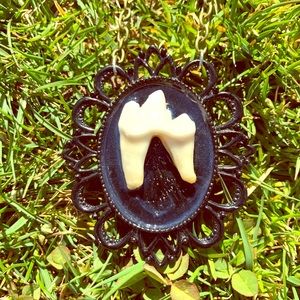 Large Victorian Gothic Tooth Necklace